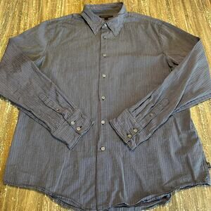 John Varvatos Star U.S.A. Dress Shirt Reinforced Collar Striped Men’s Size XL